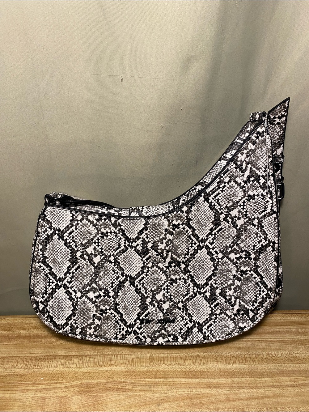 Betsy Johnson Xoruthy Python  Print Skull Shoulder Bag  ‘ Be Mine’ Mid Size